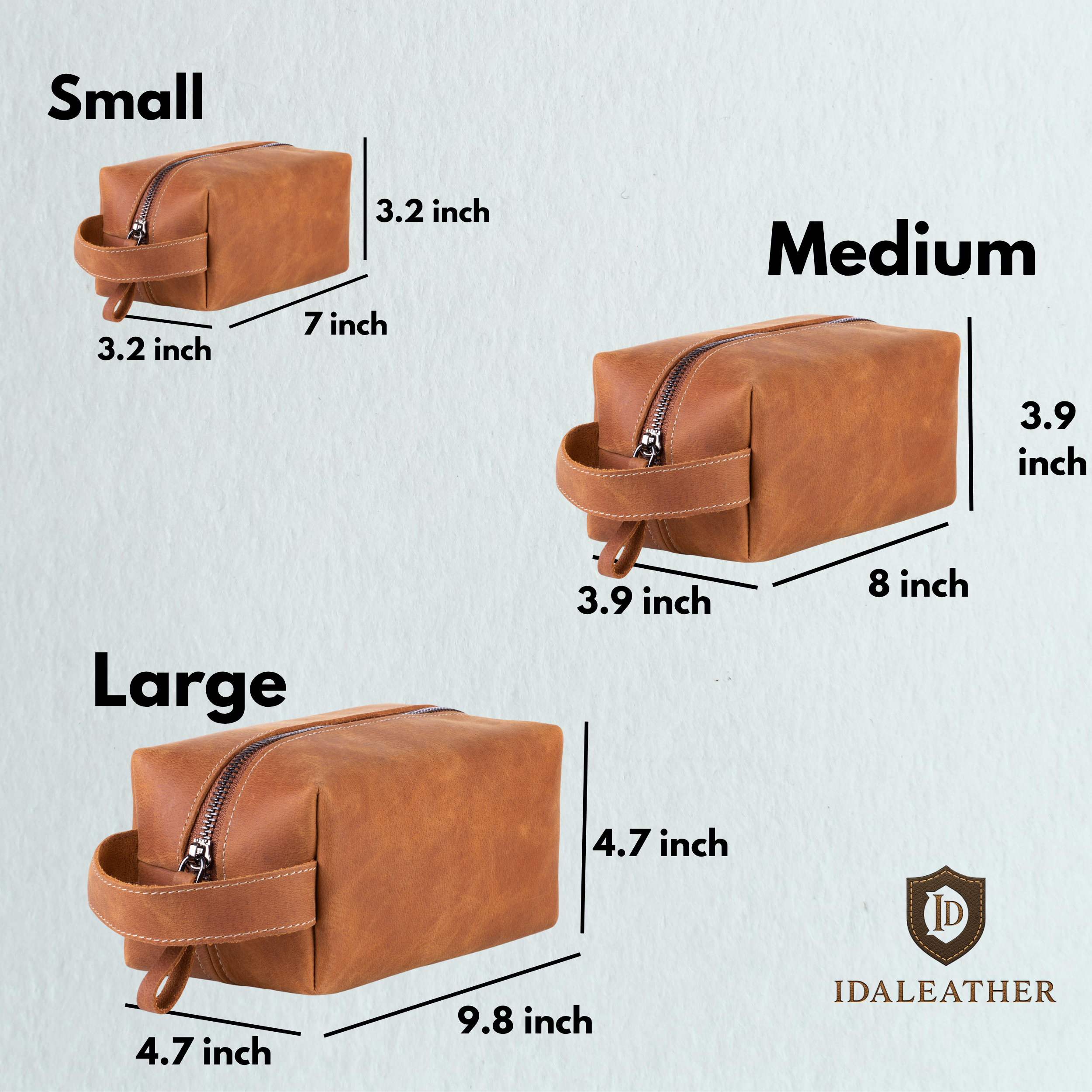 17 Personalized Leather Dopp Kit - Image 9