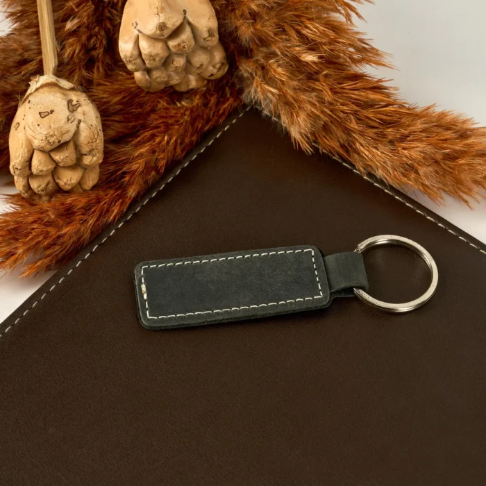 Personalized Leather Keychain, Customized Keyfob Wedding Gift for Him, Leather Keychain with Personalized, Name Keychain for Mens - Image 4