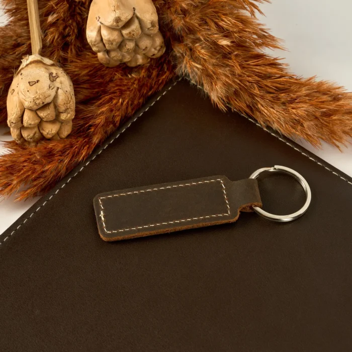 Personalized Leather Keychain, Customized Keyfob Wedding Gift for Him, Leather Keychain with Personalized, Name Keychain for Mens - Image 5
