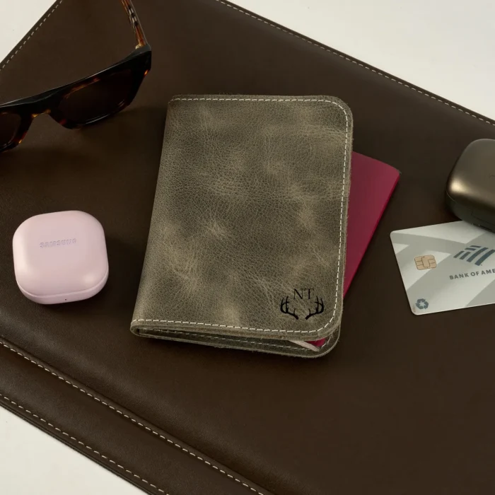 Personalized Leather Passport Holder Wallet Men, Travel Document Wallet Passport Holder Leather for Boyfriend, Passport Holder Case for Men - Image 9