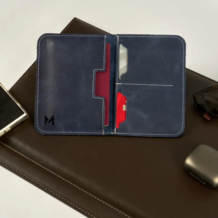 Personalized Leather Passport Holder Wallet Men, Travel Document Wallet Passport Holder Leather for Boyfriend, Passport Holder Case for Men - Image 4