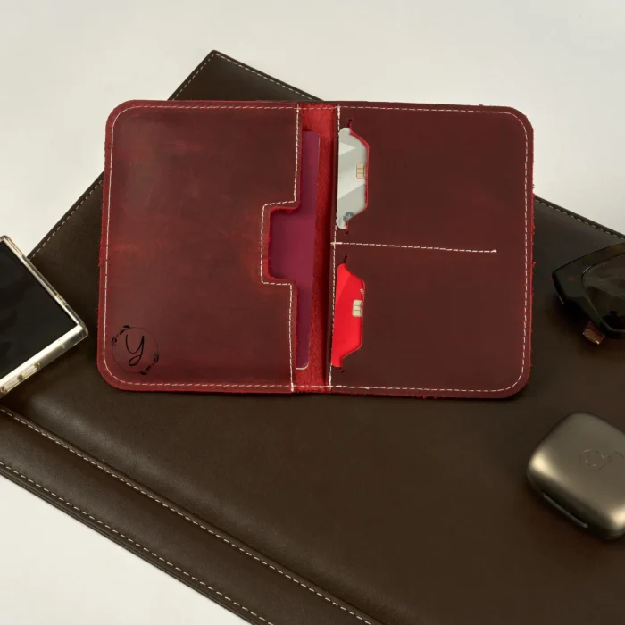 Personalized Leather Passport Holder Wallet Men, Travel Document Wallet Passport Holder Leather for Boyfriend, Passport Holder Case for Men - Image 8