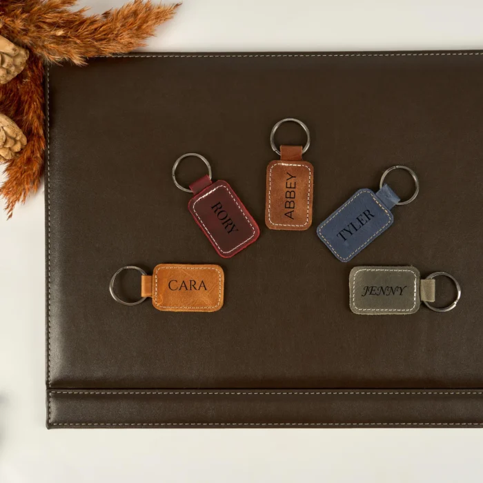 Personalized Leather Keychain for Birthday, Personalized Coordinates Keychain for Mens, Custom Date Initial Couples for Anniversary Gift - Image 1